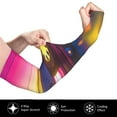thumbnail image 3 of Lsque Neon Cassette Tape Cooling Arm Sleeves for Men & Women -Compression Sleeves to Cover Arms for Working,Sun Sleeves for UV Protection,Breathable, Moisture-Wicking, 3 of 8
