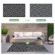 thumbnail image 4 of Alfombra exterior GENIMO, impermeable, reversible, 90 x 150 cm, color negro y gris, 4 of 6