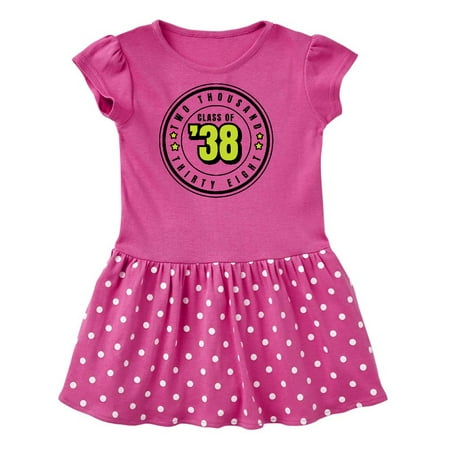 

Inktastic Class of 2038 in Black Circle with Stars Gift Toddler Girl Dress