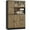 Oak, variant on Homfa 62″ Farmhouse Pantry Cabinet with Microwave Shelf, Kitchen Hutch with Adjustable Shelves, 5-doors Freestanding Cupboard for Living Dining Room, White