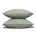 thumbnail image 3 of Pack of 2 Outdoor Decorative Throw Pillows 18 x 18 inch Solid Gray Square Pillows (18" x 18" Solid, Grey), 3 of 7
