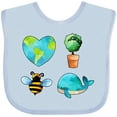 thumbnail image 3 of Inktastic Earth Day Plant a Tree Save the Bees Save the Seas Love Your Mother Boys or Girls Baby Bib, 3 of 4