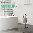thumbnail image 3 of 17 Inch Stand Hand Towel Holder Towel Bar Towel Hanging Ring, Free Standing Floor Hand Towel Rack Storage for Bathroom Kitchen Vanity Countertops, Hardware Accessories(Oil Rubbed Bronze), 3 of 16