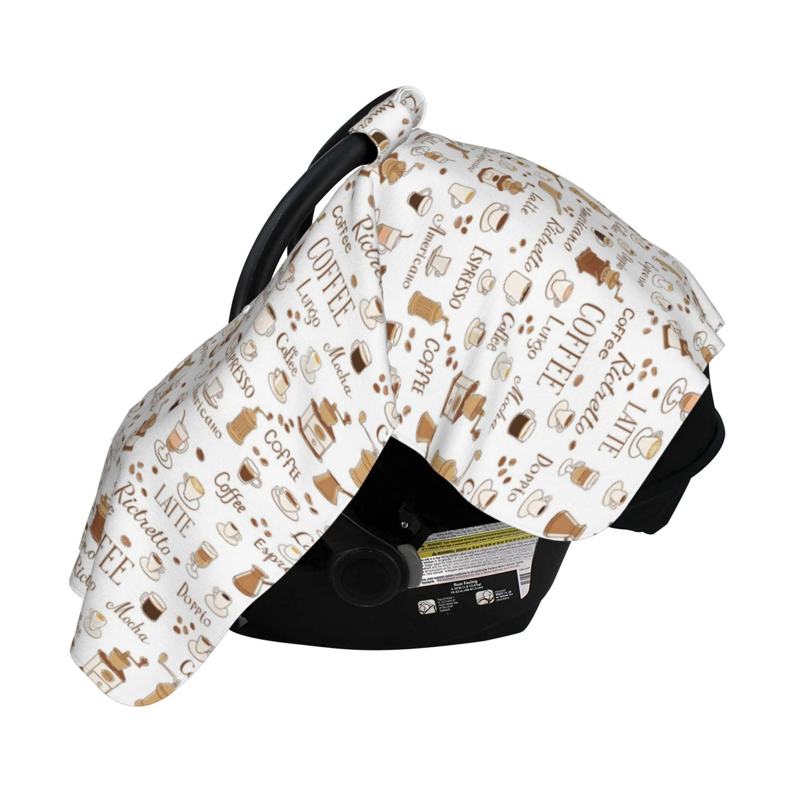 Naloa Coffee Baby Car Seat Cover, Breathable Baby Carrier Cover, Multiuse Baby Carrier Cover & Nursing Breastfeeding Cover