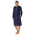thumbnail image 5 of Aria Women's Stretch Velour Long Sleeve Zip Front Sleepwear Robe with Pockets, Sizes XS-5X, 5 of 6