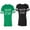 Men Green / Women Black, variant on Dady Mommy Bear Unisex Couple Matching Cotton Jersey style T-Shirt Contrasting stripes on sleeves (Men Green / Women Black) (Men S / Women S)