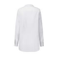 thumbnail image 3 of Seyurigaoka Women Casual Loose Style Shirt, Long Sleeve Turn-down Collar Tops, 3 of 4