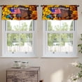 thumbnail image 2 of LALILO Kitchen Curtain Valance Holiday Halloween Usa Autumn Rod Pocket Window Curtain 52"x 18" Set of 2, 2 of 5