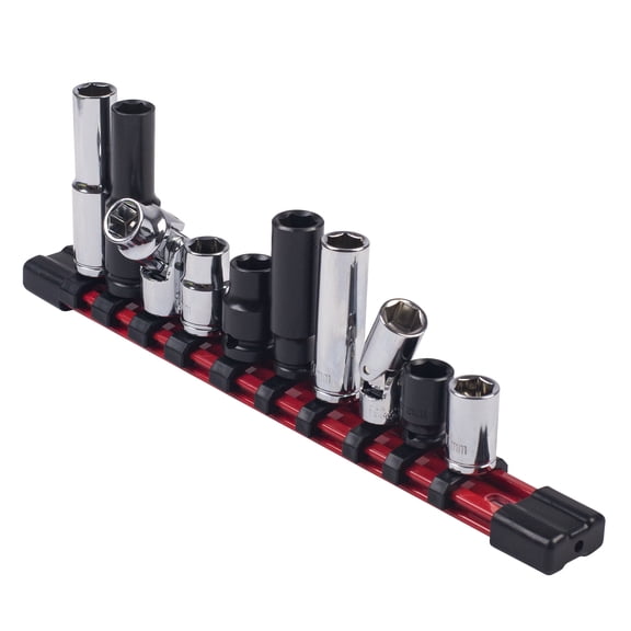 KING 10MM Socket Set with Socket Rail (10-Piece Set)