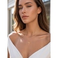 thumbnail image 4 of KeyStyle Cross Necklace for Women 14K Gold Plated Dainty Large Cross Pendant Religious Christian Jewelry Faith Gift, 4 of 10