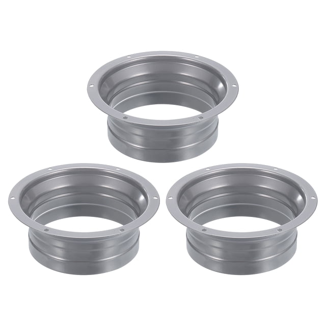 Uxcell 5 Inch Duct Connector Flange Straight Pipe Flange Round Ventilation Duct, 3 Pcs