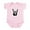 Petal Pink, variant on CafePress - Rock Finger Symbol Infant Bodysuit - Baby Light Bodysuit, Size Newborn - 24 Months