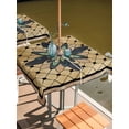 thumbnail image 2 of Outdoor Tablecloth with Umbrella Hole for Patio/Picnic/Party/Camping, Vintage Geometric Waterproof Table Cloth Square Cover Washable, Green Brown Abstract Plaid Checkered (60"x 60"), 2 of 8