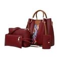 thumbnail image 2 of Fashion Upgrade Handbags Wallet Tote Bag Shoulder Bag Top Handle Satchel Purse Set 4pcs, 2 of 8