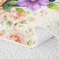thumbnail image 5 of Feelyou Butterfly Letter B Quilt King for Women Girls, Retro Watercolor Floral King Coverlet Set, Multi-Color, 3-Piece, 5 of 7