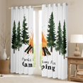 thumbnail image 2 of Erosebridal Camping Campfire Curtains Pack of 2 (42x84 Each) for Boys Girls,Adventure Theme Curtains Blackout for Kids Teens,Microfiber Bedroom Decor, 2 of 6