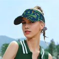 thumbnail image 4 of Kdxio Little Pirate Crocodile Print Sun Visor Hat Golf Visor Adjustable Velcro Outdoor Sports Cap for Men Women, 4 of 6