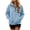 Light Blue#light blue quarter zip pullover women, variant on yardsong Womens Half Zip Oversized Sweatshirts Fleece Stand Collar Sweater 2025 Trendy Long Sleeve Pullover Tops Y2k Fall Outfits Gray,M