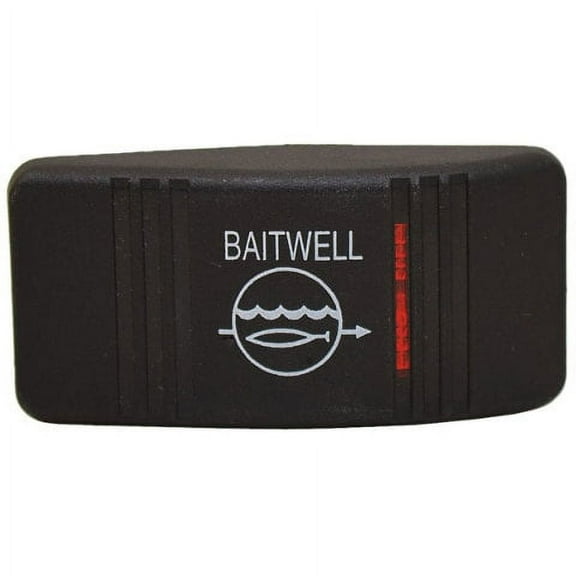 Carling Boat Rocker Switch Actuator Cover | Black Plastic BAITWELL