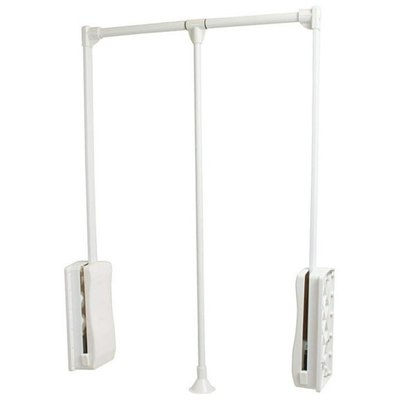 Hafele Pull Down Wardrobe Closet Rod Lift - 26 LB Load Capacity in White, Chrome, or Black