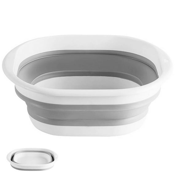 AMERTEER Foot Soaking Tub Collapsible Foot Bath Foot Bath Soak Tub Gray