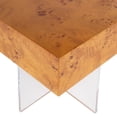 thumbnail image 5 of Corsica 20 in. W Square Wood and Acrylic Side Table - Brown/Clear, 5 of 7