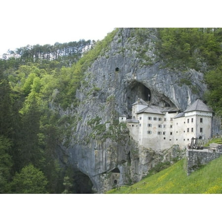 South Cave Castle Christmas Predjama Castle, Built in Mouth of Cave, Near Postojna, Slovenia, Europe Print Wall Art By Waltham Tony ()