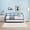 black-set, variant on Sturdy Metal Daybed – Arched Headboard Sofa Bed with Steel Slat Support, Versatile Design for Living Room, Bedroom & Guest Room