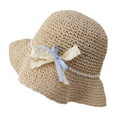 thumbnail image 5 of SikaFu New Sunscreen Straw Hat Women's Summer Bow And Breathable Grass Editor Fisherman Hat Out Of The Beach Shading Hat, 5 of 5