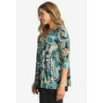 thumbnail image 3 of Jessica London Women's Plus Size Crew Neck Double Layered Tunic, 3 of 4