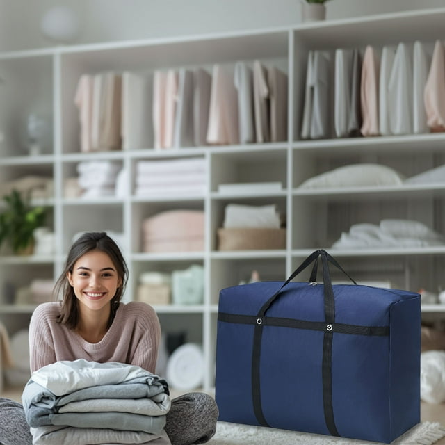 Bolsa de almacenamiento tejida, bolsa de carga resistente, bolsa de muebles grande, almacenamiento de artefactos, bolsa de colchón, ropa de almacenamiento, bolsa de lino duradera, para