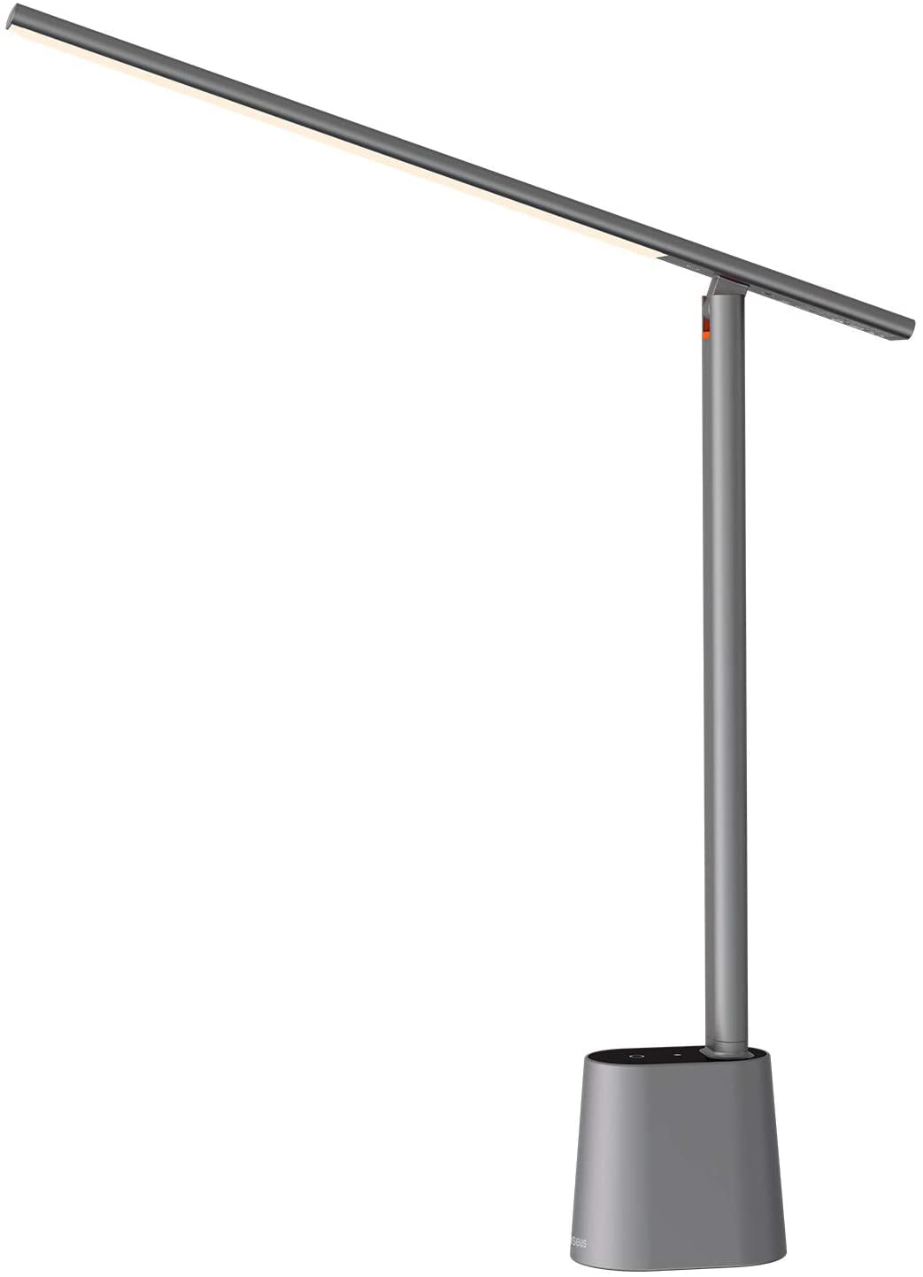LED Desk Lamp Eye-Caring Table Lamps Adjustable Light Brightness USB Charging Moon Clock Light Nordic Bedside Lamp Table Lamp Black 
