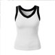 thumbnail image 4 of Mujeres Blusas de Verano sin Mangas Cuello en V Cuello Sólido Camiseta, Poliéster Suave Desgaste Diario Casual, Longitud Regular, 4 of 5