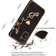 thumbnail image 3 of Compatible with Samsung Galaxy A14 5G Case Silicone Shockproof with Love Heart Wrist Strap Chain for Women, Galaxy A14 5G Case Ultra Thin and Soft Cases Samsung A14 5G Phone Case (Black), 3 of 13