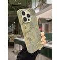 thumbnail image 1 of 1pc Shiny & Textured Lotus Pattern Phone Case Compatible With Iphone, 1 of 4