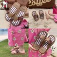 thumbnail image 2 of Sandalias planas de verano para exterior e interior de Sanrio Hello Kitty para niña, sandalias de playa Kuromi My Melody Cinnamoroll, zapatillas de moda, 2 of 5