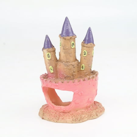 Pink Princess Castle Fish Cave Aquarium Ornament Fish Tank