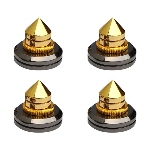 4pcs Pure Copper Speaker Spikes Stand Feet Pad Turntable DIY Speaker Stand Pins and Pads
