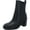 Black Leather, variant on Franco Sarto Women's Paula Chelsea Ankle Boot Castagno 10M