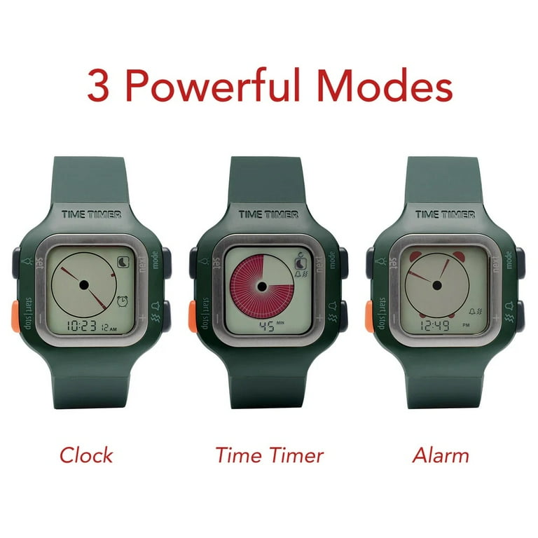 Time Timer, Watch, Sequoia Green, Visual 12-Hour or 24-Hour Timer