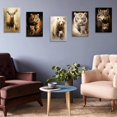thumbnail image 5 of ZHONGYUTONG Moose Canvas Wall Art Cute Baby Moose Picture Prints Vintage Animal Portraits Paintings for Kids Room Nursery Framed (24.00" x 36.00"), 5 of 6