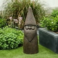 thumbnail image 2 of LuxenHome 29-Inch Brown MgO Elf Gnome Garden Statue, 2 of 10