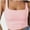 Pink, variant on Womens Sleeveless Tanks Strappy Square Neck Skinny Cami Tops Basic Workout Fitness Crop Tank Top