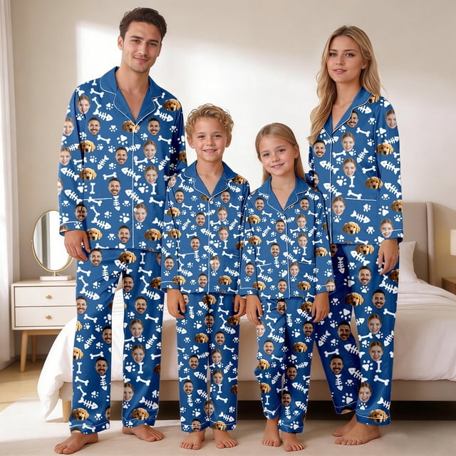 Ensemble de Pyjamas Assortis pour la Famille pour des Nuits Douillettes et des Moments de Rapprochement – Tenue de Pyjama Durable et Confortable pour Parents et Enfants, Tenue Saisonnière pour Toute l'Année, Tenue de Détente Familiale Personnalisable