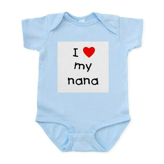 CafePress - I Love My Nana Infant Bodysuit - Baby Light Bodysuit, Size Newborn - 24 Months