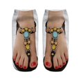 thumbnail image 1 of 3D Pattern Manicure Print Socks Flip Flop Funny Hidden Sock Running -Women кο D0S6, 1 of 8