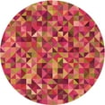 thumbnail image 1 of Ahgly Company Indoor Round Patterned Crimson Red Area Rugs, 5' Round, 1 of 6