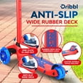 thumbnail image 6 of Dribbl 3-Wheel Kids Scooter - Lean-to-Steer Technology, Adjustable Height Handlebar, Anti-Slip Deck, Scooter for Boys & Girls Ages 2+, Child Safety Approved, Support Riders Up To 165 lbs, Red & Blue, 6 of 6