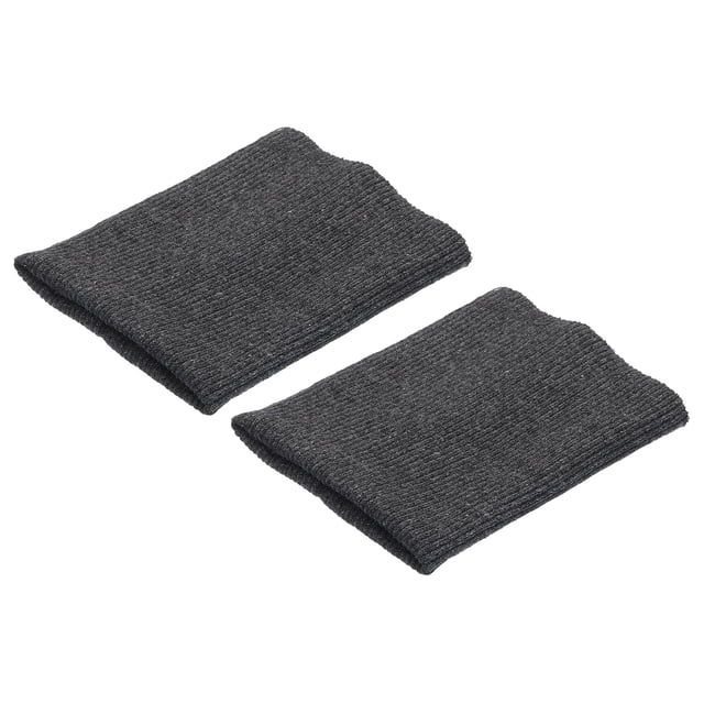 Uxcell Elastic Cuffs Ribbed Trims Cotton Fabric Knit Rib Stretch Tape Cuff Sleeve Waistband for Sewing Dark Grey 4" x 3.5"
