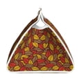 thumbnail image 3 of Lsque Fall Leaves Printed Long Tissue Box Cover Holder, Facial Paper Organizer Dispenser,Triangle with Bottom Belt, PVC Leather Decorative Organizer, 3 of 9